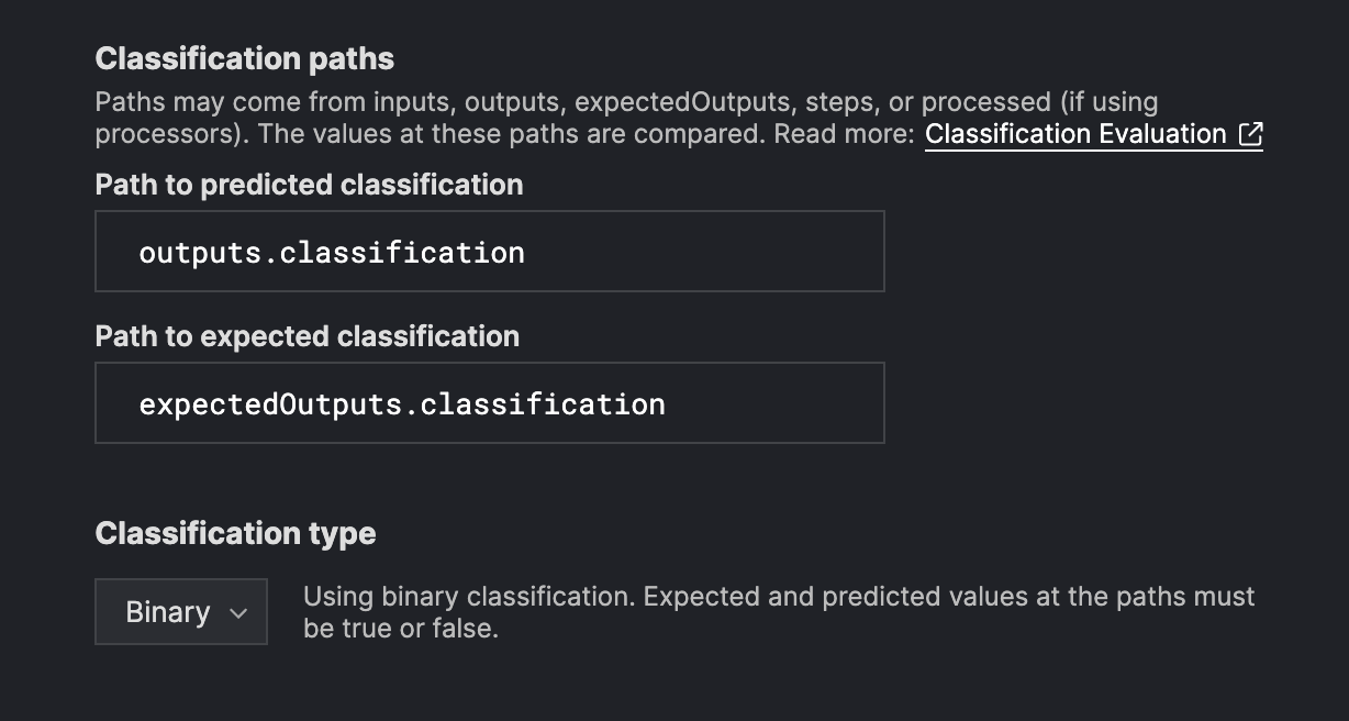 Classification binary
