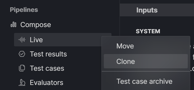 Clone pipeline
