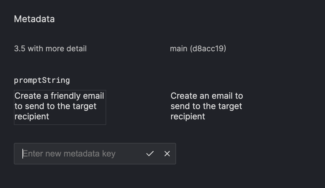 Edit result metadata