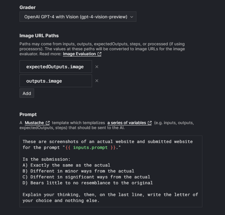 Image evaluator